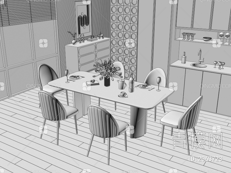 餐厅3D模型下载【ID:2063723】