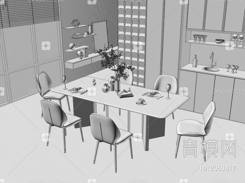 餐厅3D模型下载【ID:2063817】