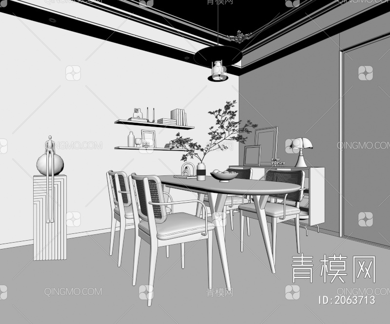餐厅3D模型下载【ID:2063713】