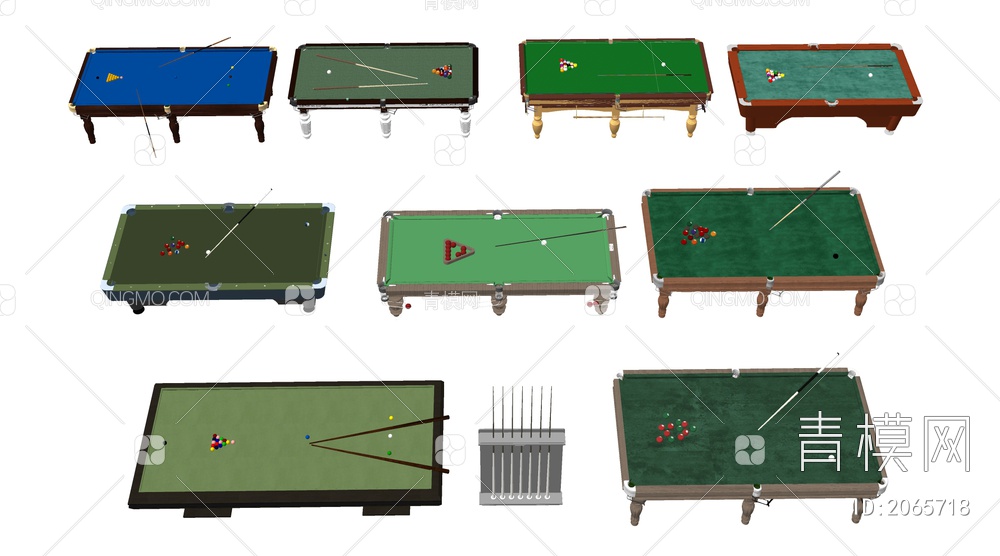 台球桌SU模型下载【ID:2065718】