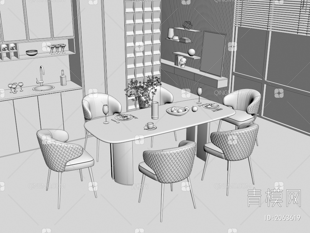 餐厅3D模型下载【ID:2063619】