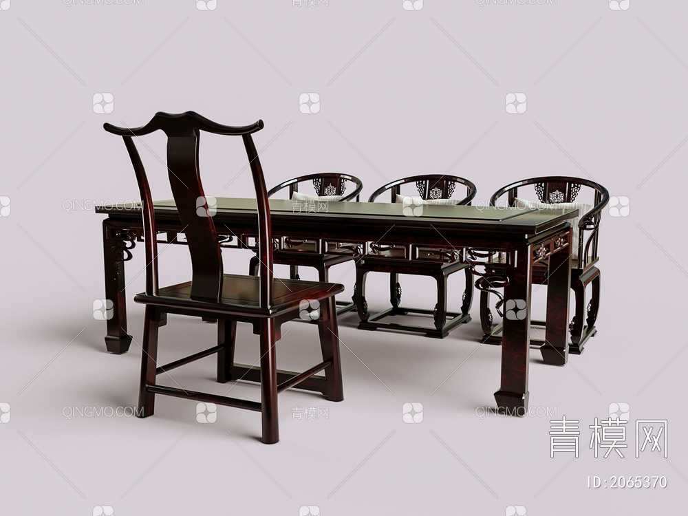 茶桌椅3D模型下载【ID:2065370】