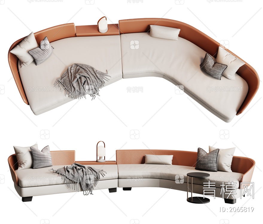 多人沙发  异型沙发3D模型下载【ID:2065819】