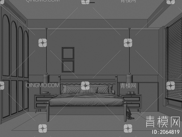 卧室3D模型下载【ID:2064819】