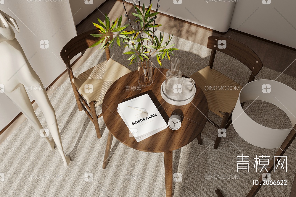 餐桌椅3D模型下载【ID:2066622】