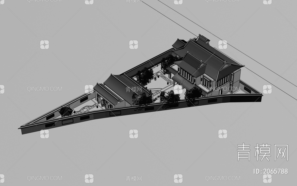 古建别墅3D模型下载【ID:2065788】