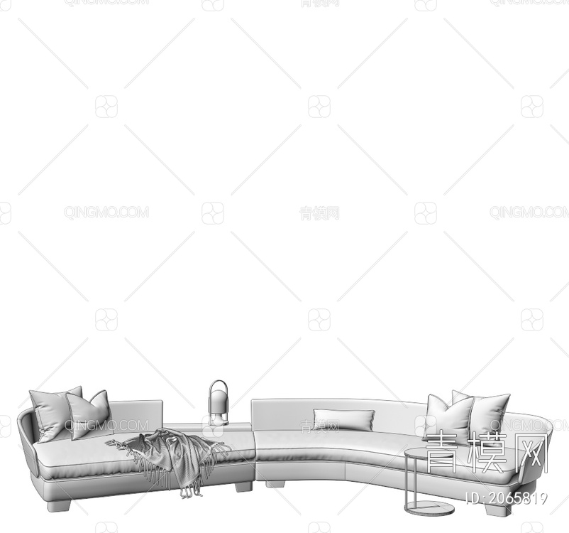 多人沙发  异型沙发3D模型下载【ID:2065819】