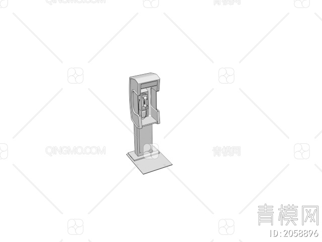 电话亭3D模型下载【ID:2058896】
