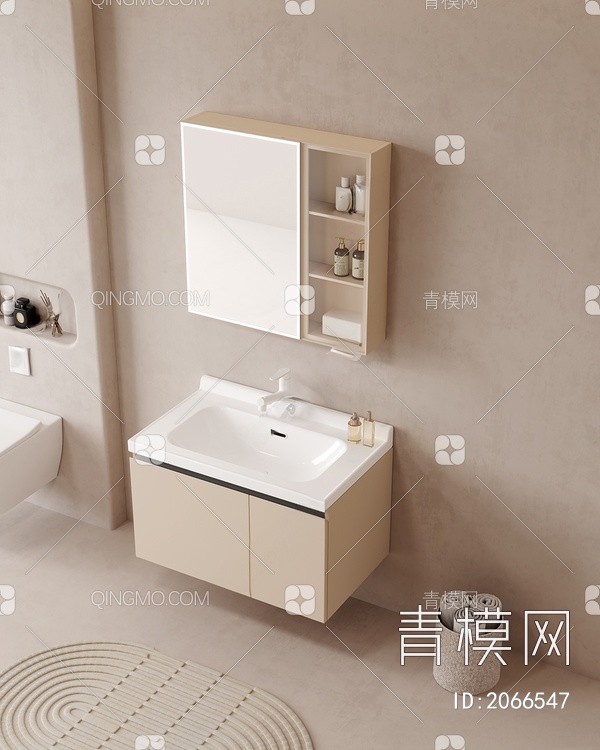 卫浴柜3D模型下载【ID:2066547】