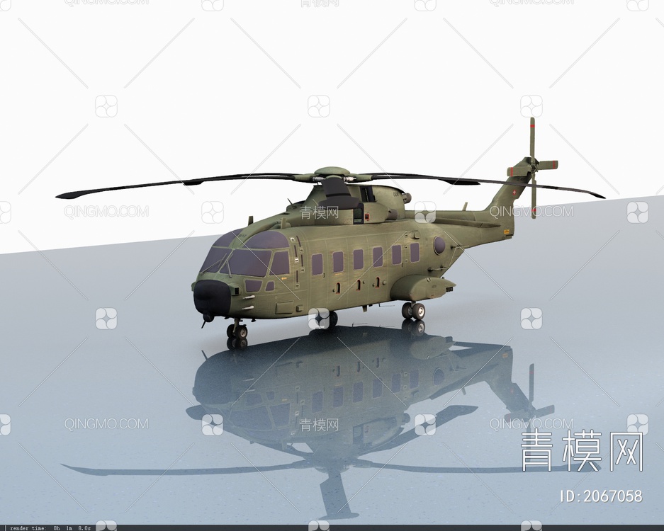 米24武装直升机3D模型下载【ID:2067058】