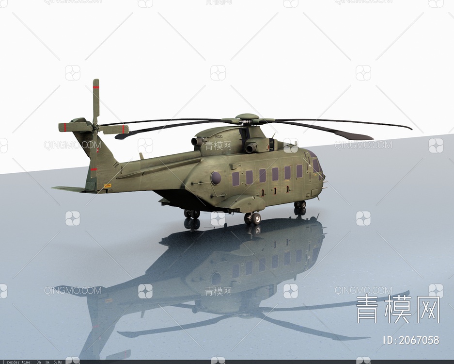 米24武装直升机3D模型下载【ID:2067058】