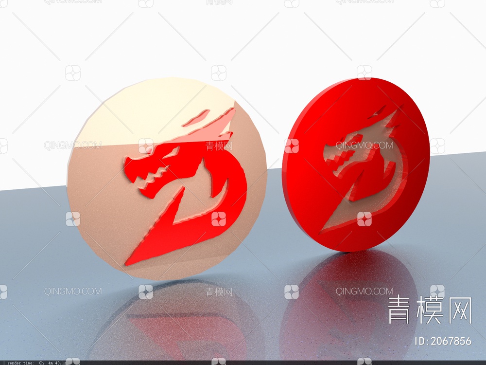 龙年装饰龙元素龙logo33D模型下载【ID:2067856】