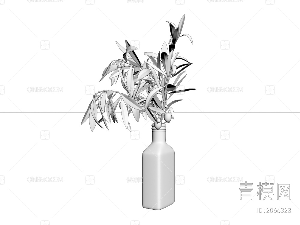 花瓶摆件 无花果3D模型下载【ID:2066323】