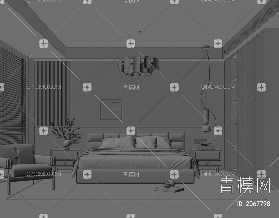 卧室3D模型下载【ID:2067798】