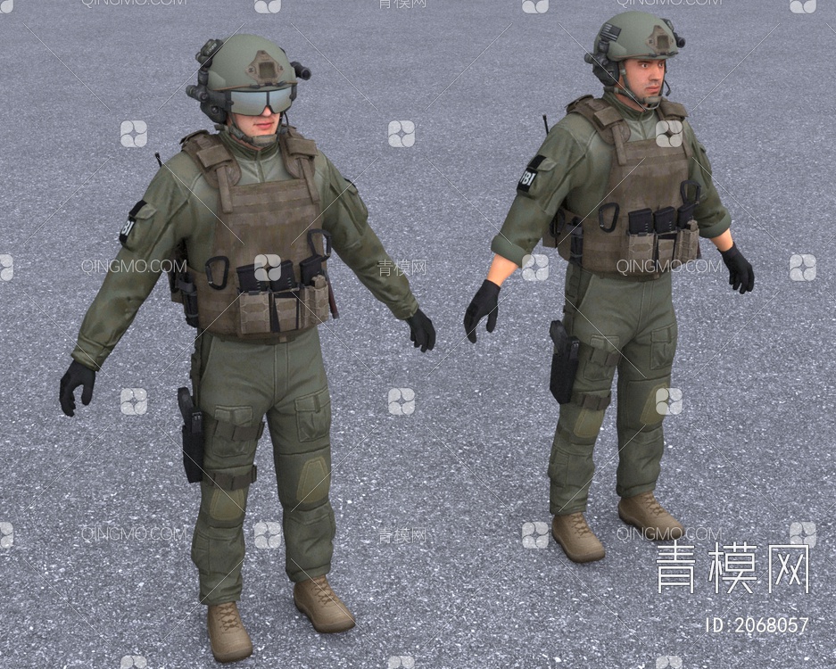 FBI联邦调查局部队3D模型下载【ID:2068057】