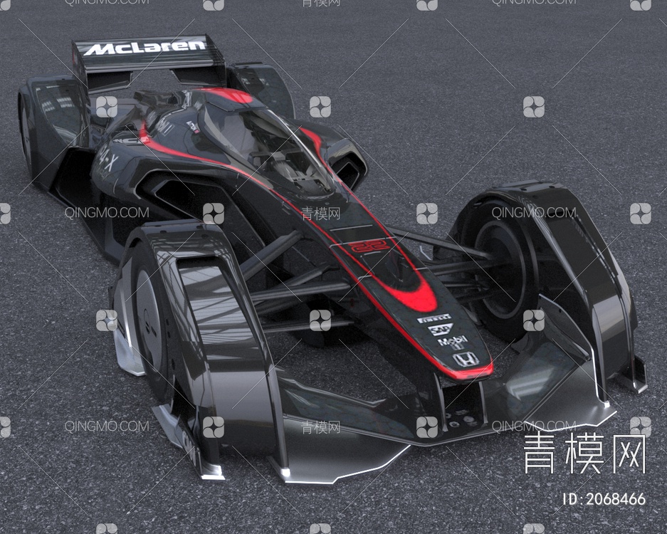迈凯伦MP4赛车3D模型下载【ID:2068466】