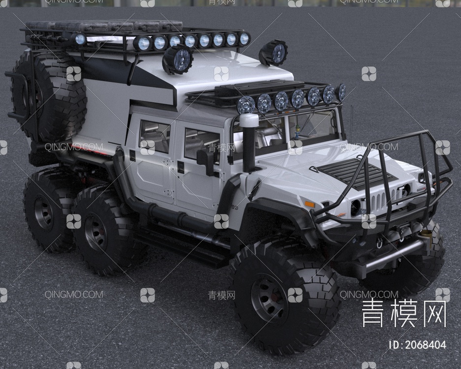 悍马H1全地形越野汽车3D模型下载【ID:2068404】