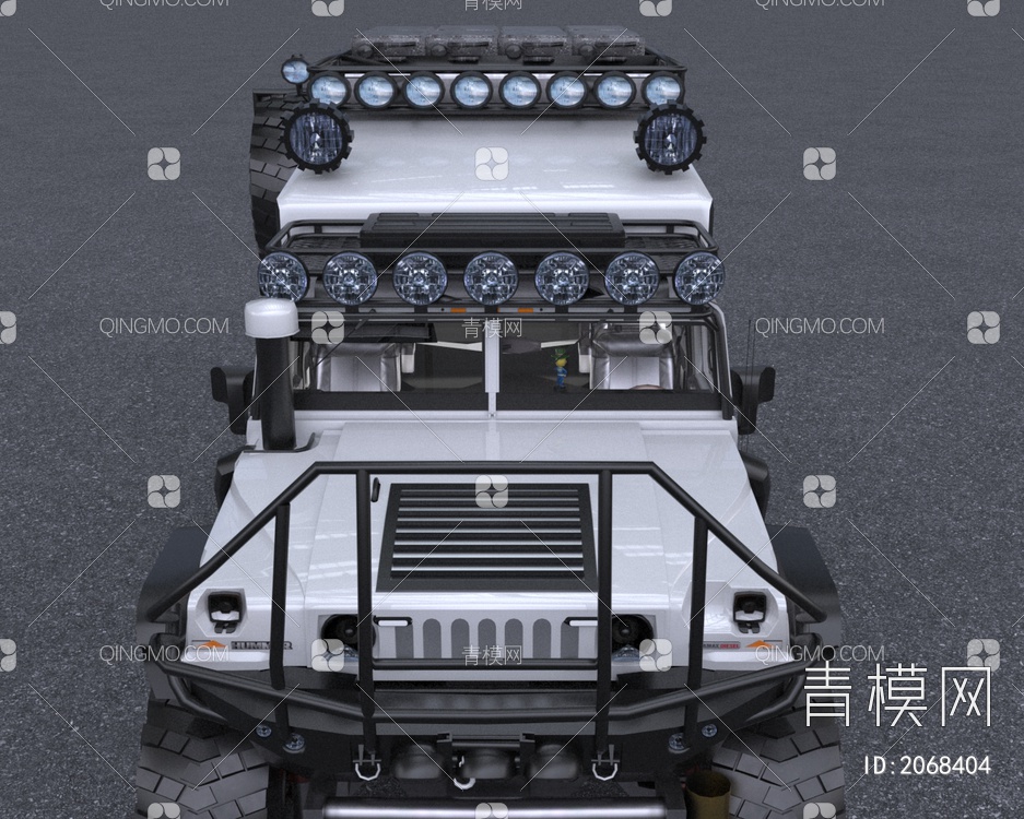 悍马H1全地形越野汽车3D模型下载【ID:2068404】
