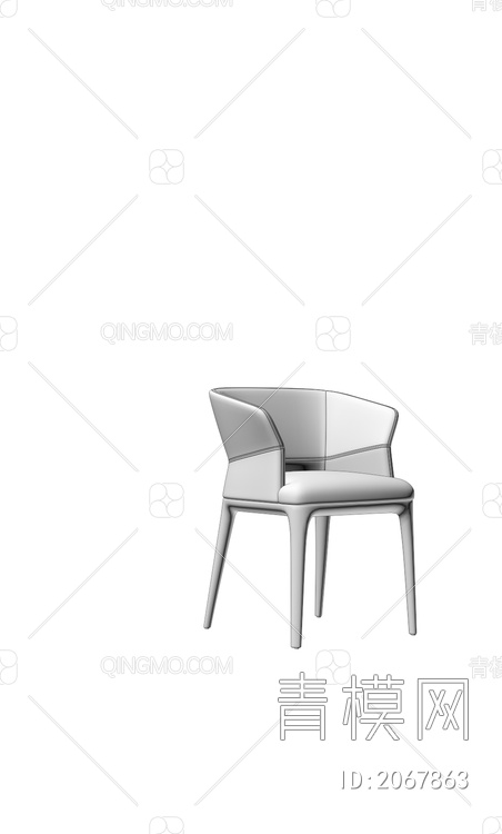 餐椅 单椅3D模型下载【ID:2067863】