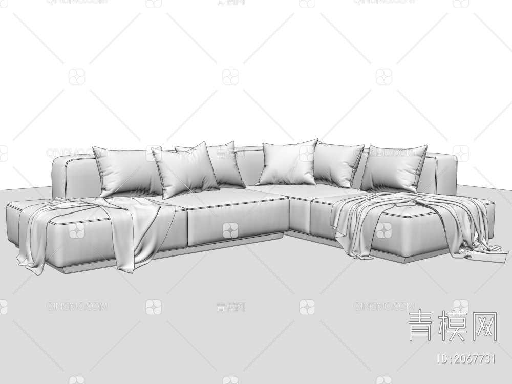 多人沙发3D模型下载【ID:2067731】