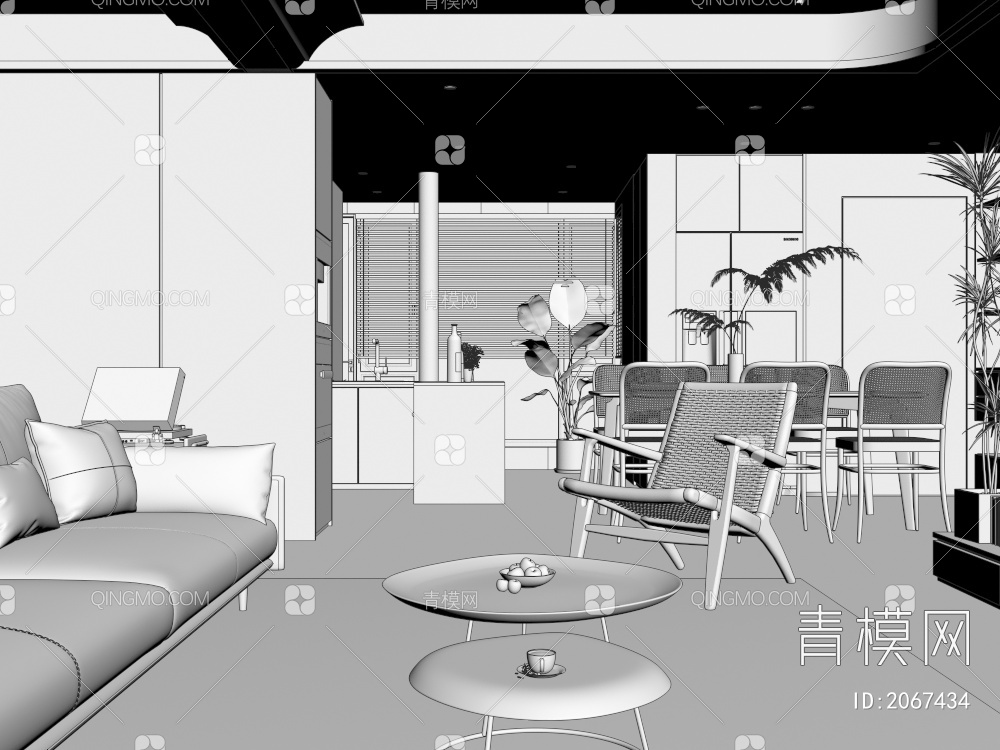 家居客餐厅3D模型下载【ID:2067434】