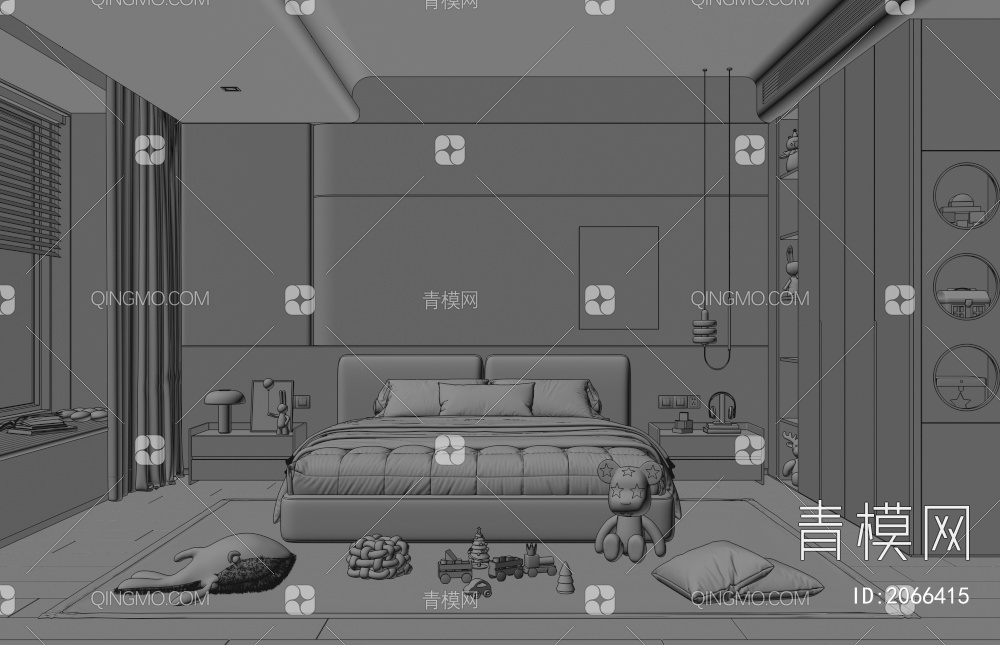 儿童床3D模型下载【ID:2066415】