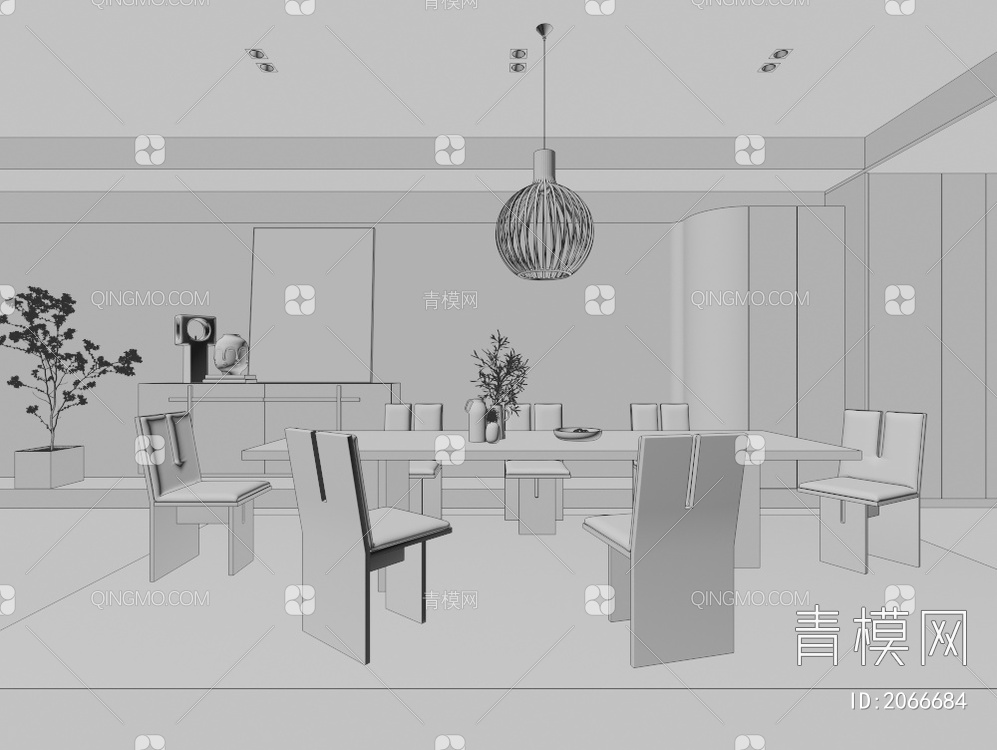 餐厅3D模型下载【ID:2066684】