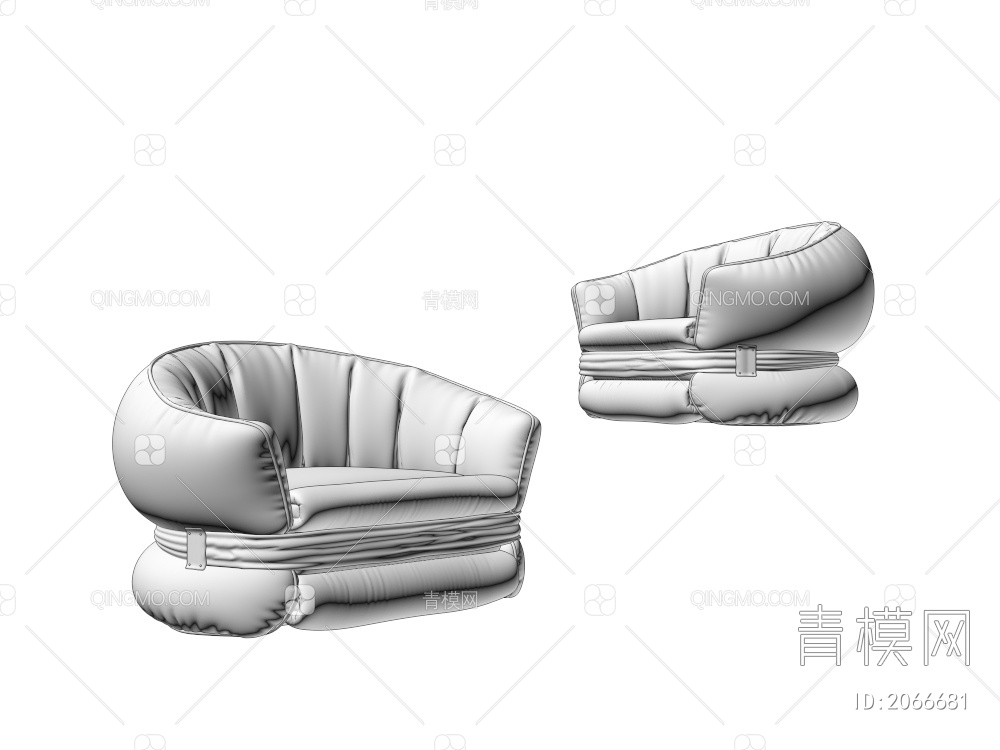 沙发椅3D模型下载【ID:2066681】