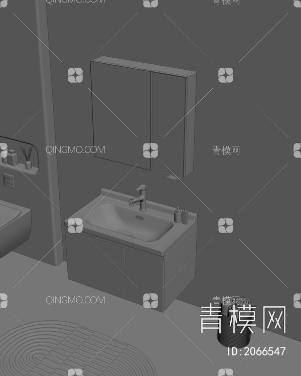 卫浴柜3D模型下载【ID:2066547】