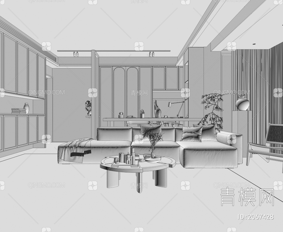 家居客餐厅3D模型下载【ID:2067428】