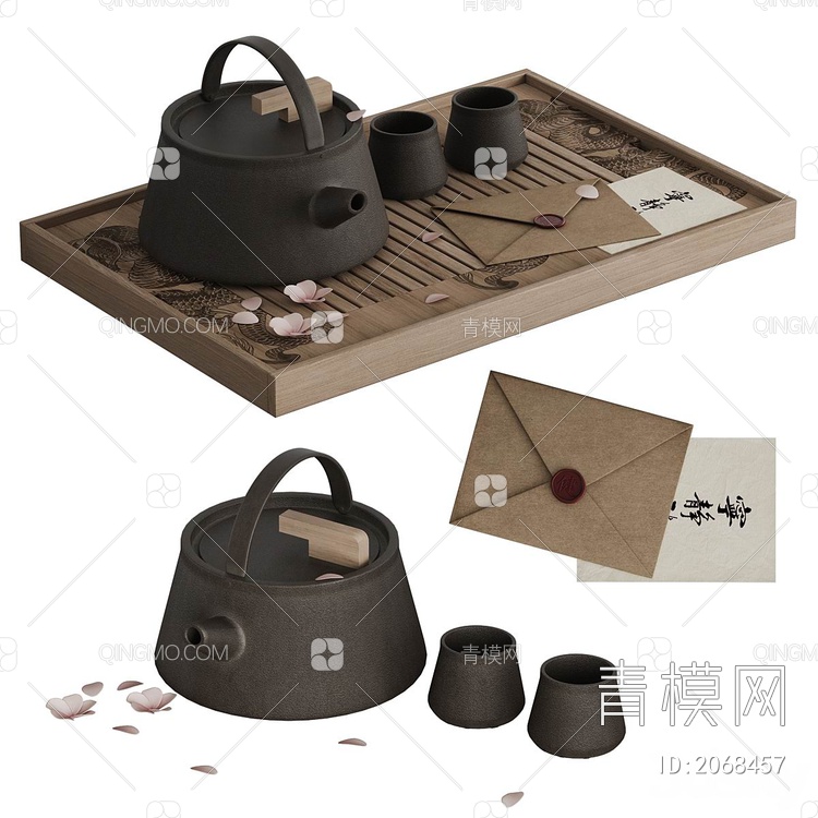 装饰茶具3D模型下载【ID:2068457】