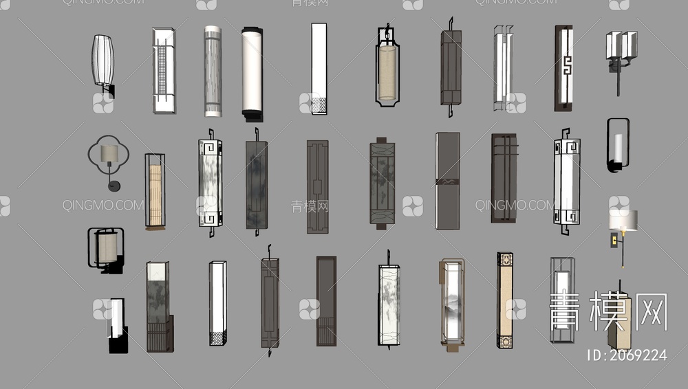 壁灯 阅读灯SU模型下载【ID:2069224】