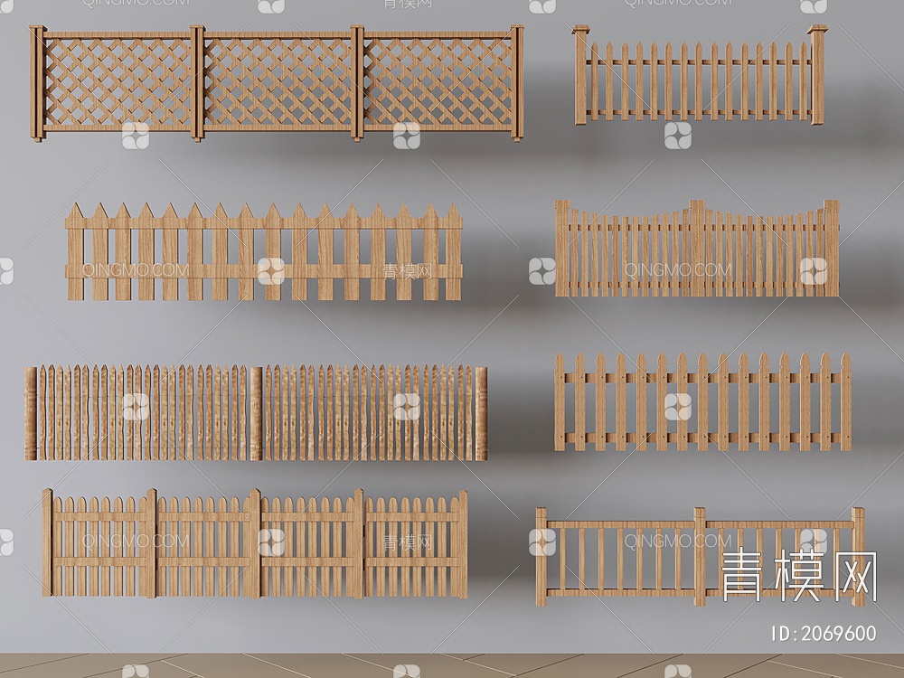 栏杆，栅栏3D模型下载【ID:2069600】