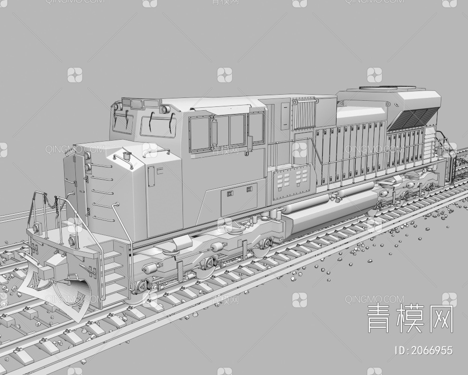 红色复古火车3D模型下载【ID:2066955】