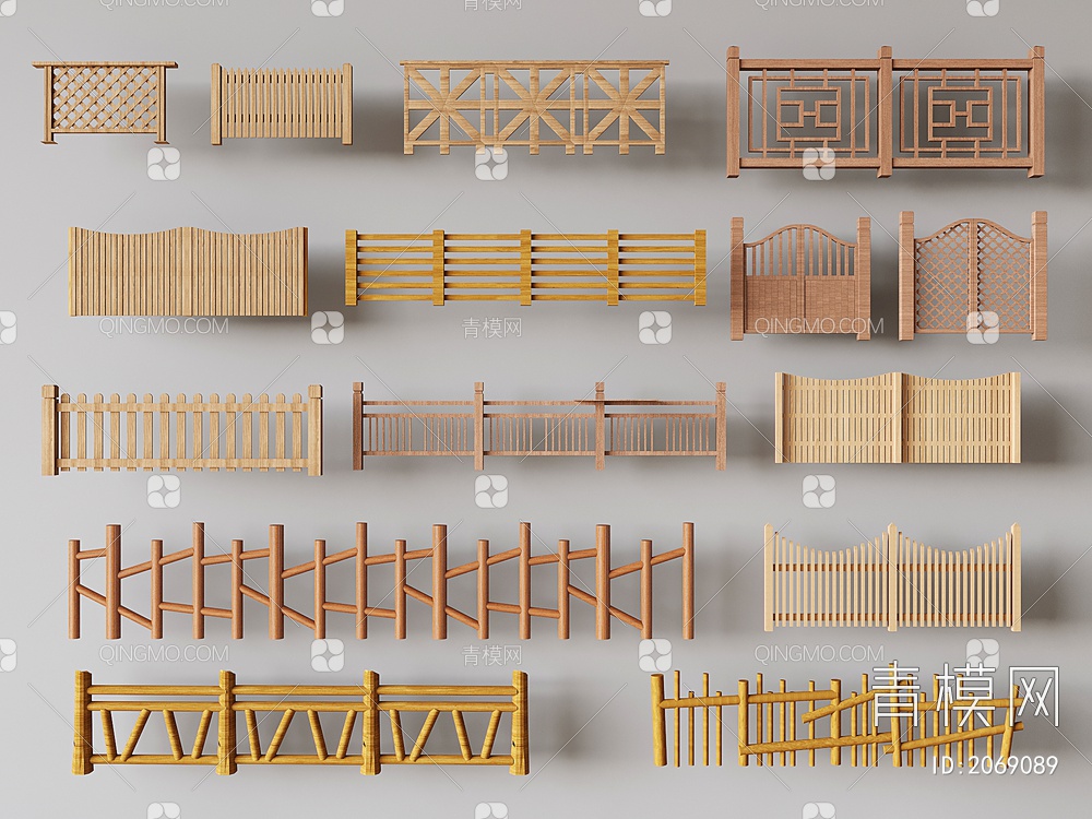 栏杆，栅栏SU模型下载【ID:2069089】