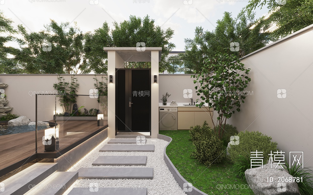 花园庭院小院3D模型下载【ID:2068781】