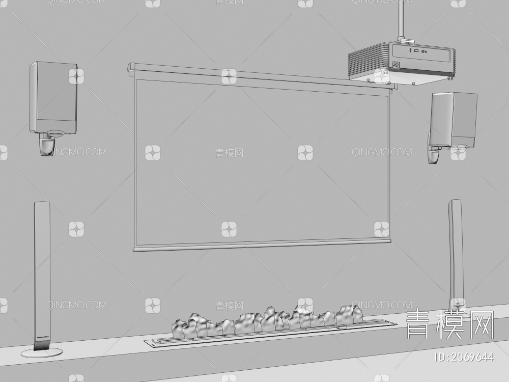 投影仪，音响3D模型下载【ID:2069644】