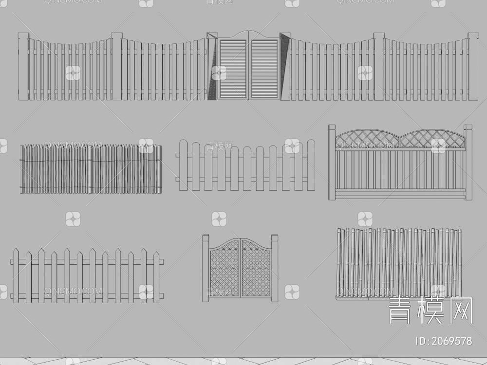 栏杆，栅栏3D模型下载【ID:2069578】
