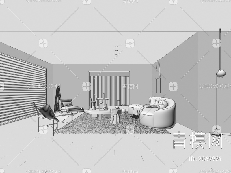 家居客厅3D模型下载【ID:2069921】