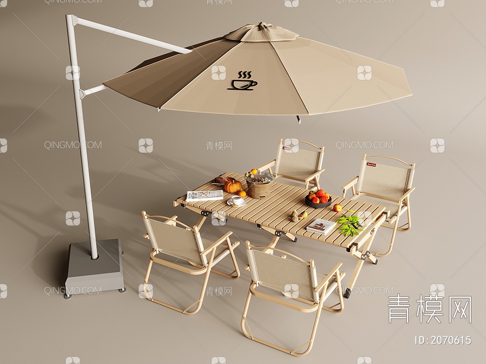 户外棚，休闲桌椅3D模型下载【ID:2070615】