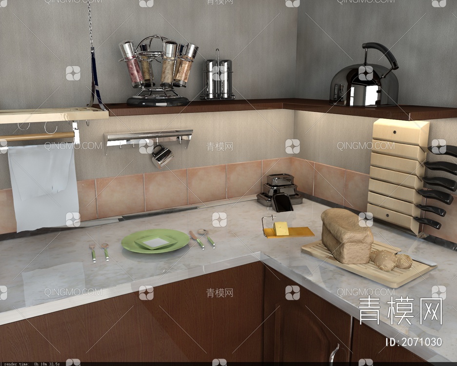 厨房小品3D模型下载【ID:2071030】