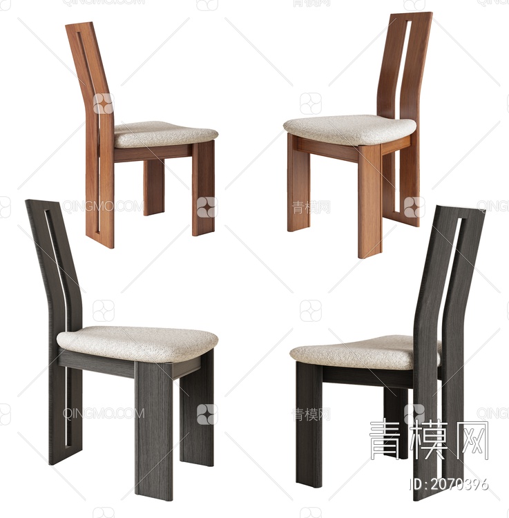 单椅 餐椅 休闲椅3D模型下载【ID:2070396】