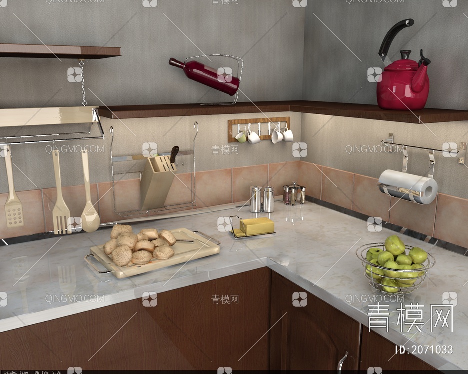 厨房小品3D模型下载【ID:2071033】