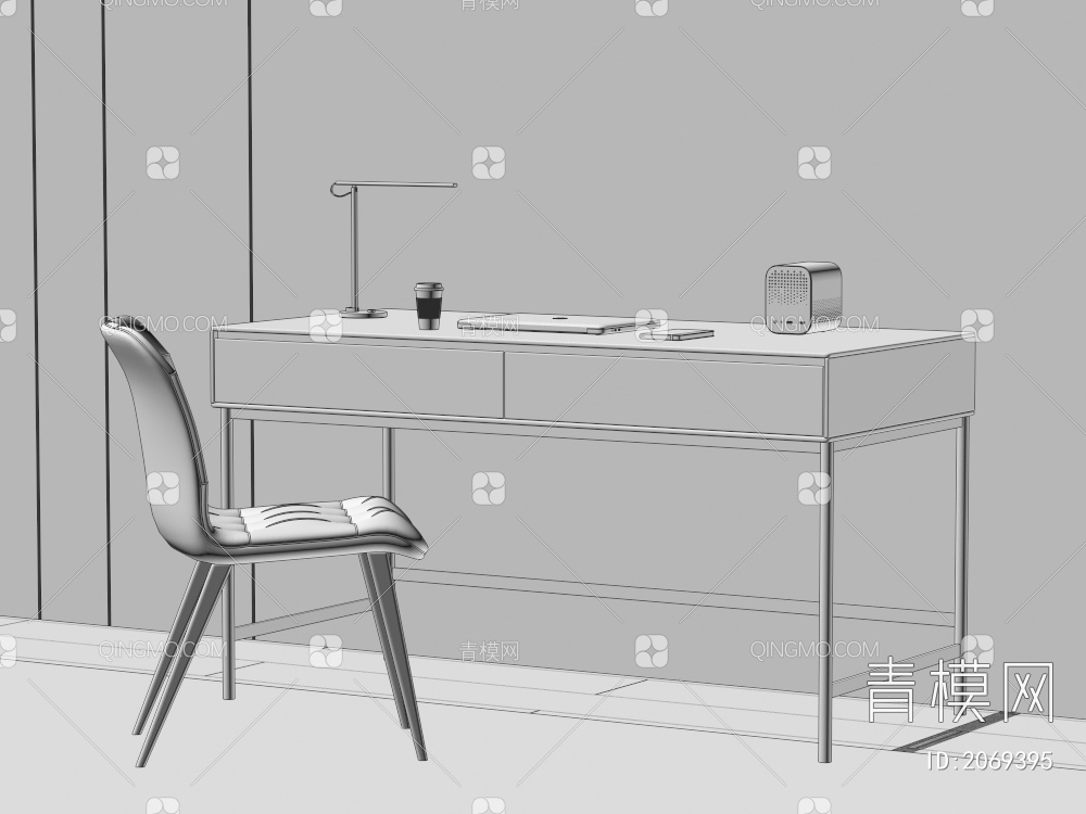 书桌椅3D模型下载【ID:2069395】