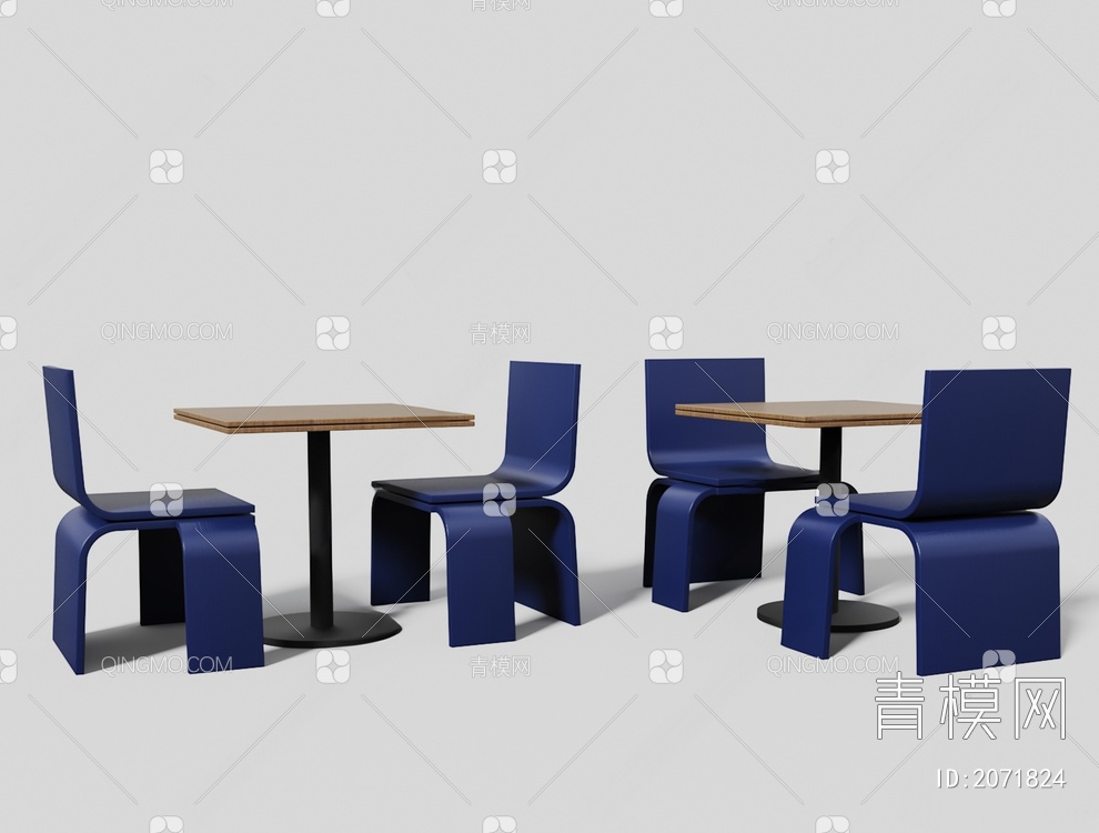 餐桌椅组合3D模型下载【ID:2071824】