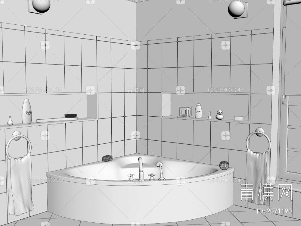 浴缸3D模型下载【ID:2071190】