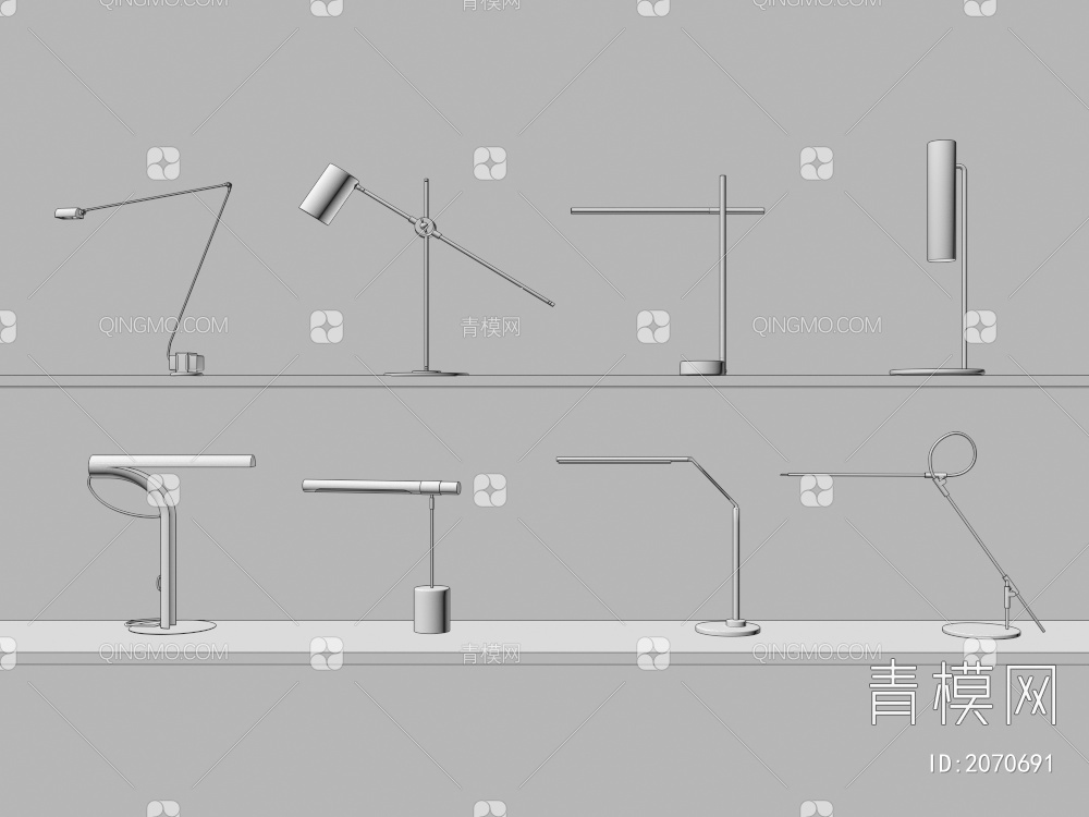 台灯组合3D模型下载【ID:2070691】