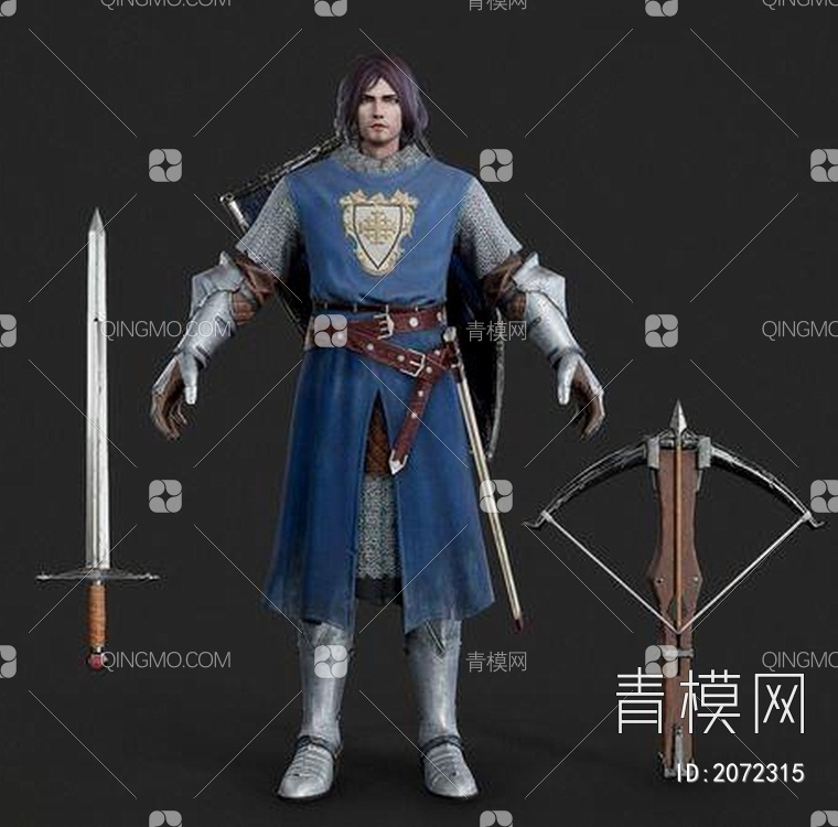 弓箭手刺客战士贵族骑士3D模型下载【ID:2072315】