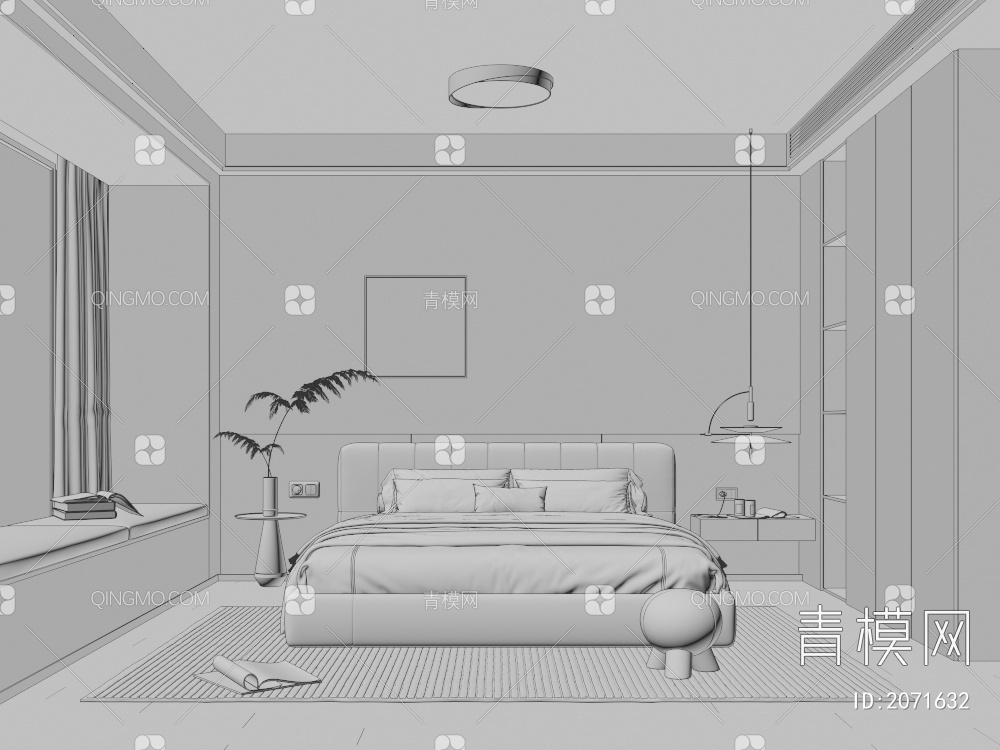 家居卧室3D模型下载【ID:2071632】