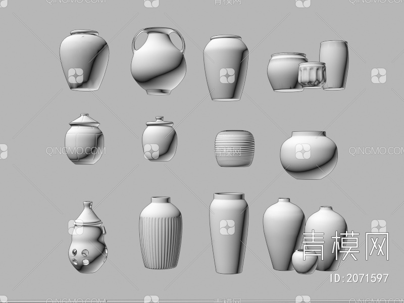 陶瓷器皿3D模型下载【ID:2071597】